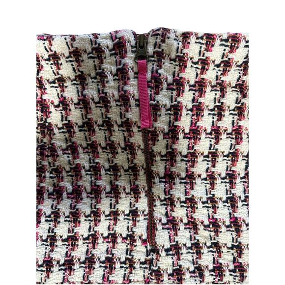 Maeve By Anthropolgie Bobbie Plaid Pink White Flounced Mini Skirt Sz 6/28” Waist - Picture 6 of 7